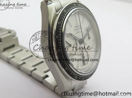 0207 Elegant Speedmaster Racing Master SS HRF 1:1 Best Edition White Dial on SS Bracelet A 7864